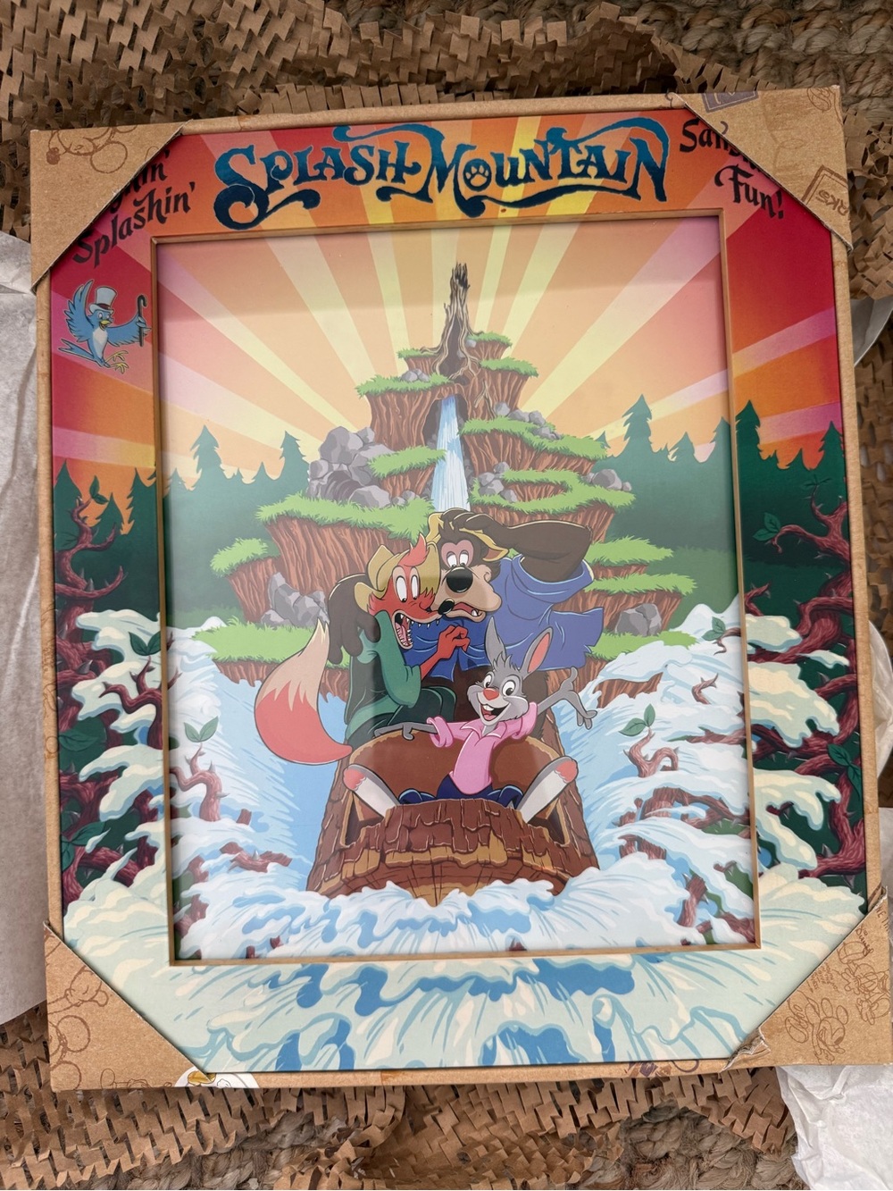 Splash Mountain Wooden Frame 8x10 Picture